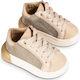 Babywalker Gold Baptism Leather Sneakers