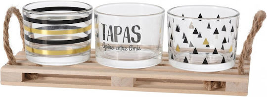 Excellent Houseware Купа за сервиране Кръгла Дърво Кафяв с диаметър 23бр 3бр
