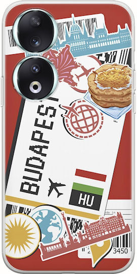 Ticket To Budapest Umschlag Rückseite Silikon Mehrfarbig (Ehre 90)