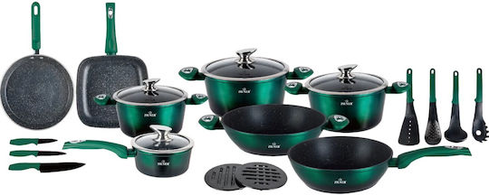 Zilner Set de vase de gătit din aluminiu cu strat antiaderent ZL-8542 21buc