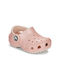 Crocs Παιδικά Παπουτσάκια Θαλάσσης Classic Glitter Clog T Ροζ