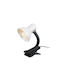 Blow Office Lamp with Flexible Arm for Socket E27 and Clip in White Color