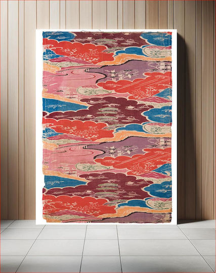 Designs; Background Consists Gemälde Stoff 120x80cm