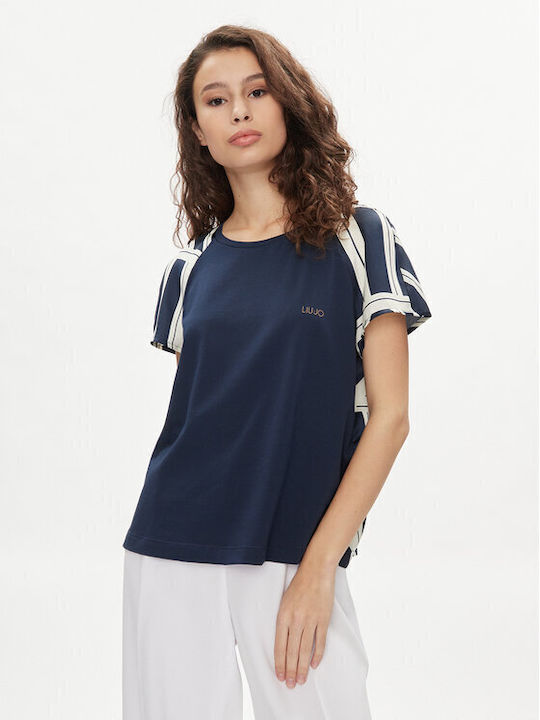 Liu Jo Damen T-Shirt Marineblau
