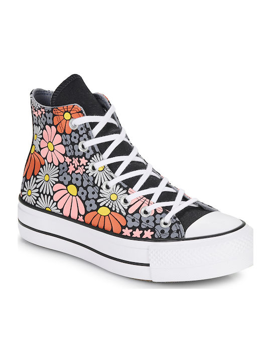 Chuck Taylor All Star Lift Γυναικεία Flatforms Μποτάκια Πολύχρωμα