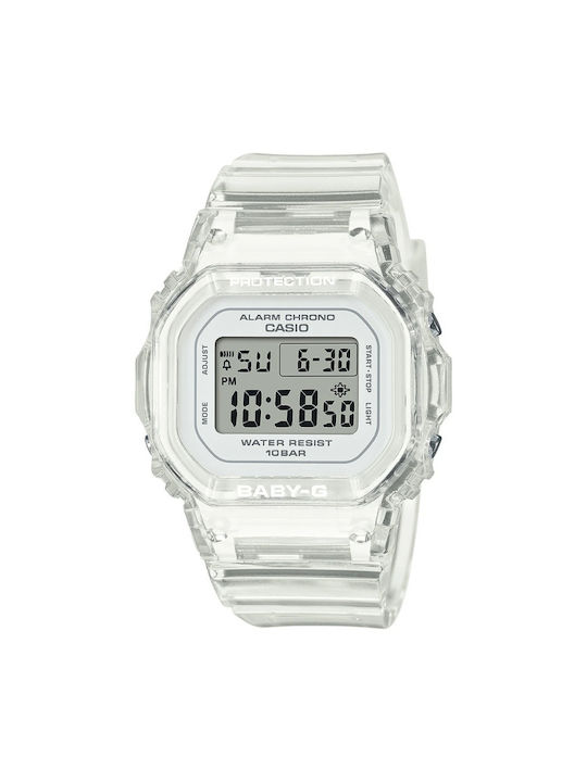 Casio Baby-g Uhr mit Weiß / Weiß Kautschukarmband