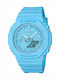 Casio G-shock Γυναικείο Ρολόι 45.4mm Χρονογράφος Μπαταρίας με Μπλε Καουτσούκ Λουράκι