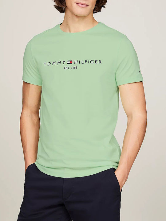 Tommy Hilfiger Tricou pentru bărbați cu mâneci scurte MintGreen