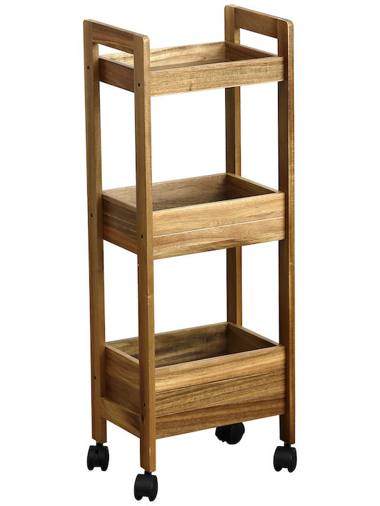 Eurocasa Έπιπλο Wall Mounted Bathroom Shelf Wooden