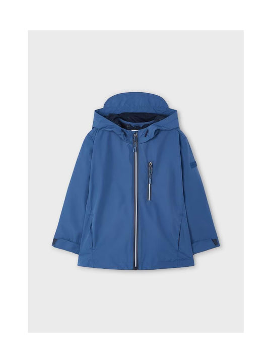 Mayoral Kids Casual Jacket Windproof with Hood Blue