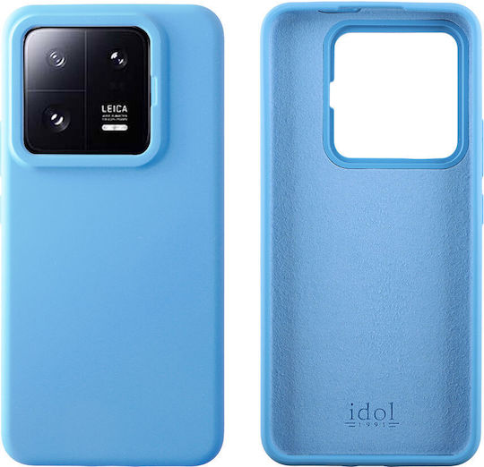 Idol 1991 Velvet Elite Silicone Plastic Waterproof Blue Back Cover for Xiaomi 14 Pro