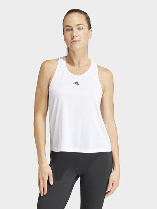 Adidas Γυναικεία Αθλητική Μπλούζα Αμάνικη Λευκή