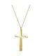 Kiriakos Gofas Women's Gold Cross 18K Double Sided with Chain