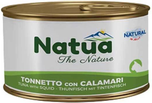 Natua Wet Food for Adult Cats in Can with Tuna and Squid 85gr