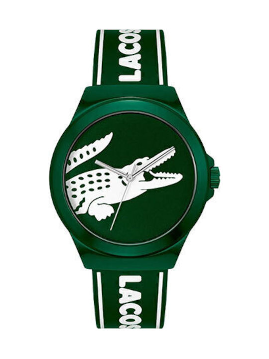 Lacoste Neocroc Ανδρικό Ρολόι 42mm Χρονογράφος Μπαταρίας με Πράσινο Καουτσούκ Λουράκι