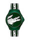 Lacoste Neocroc Ανδρικό Ρολόι 42mm Χρονογράφος Μπαταρίας με Πράσινο Καουτσούκ Λουράκι