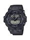 Casio Analog/Digital Uhr Chronograph Batterie mit Schwarz Kautschukarmband