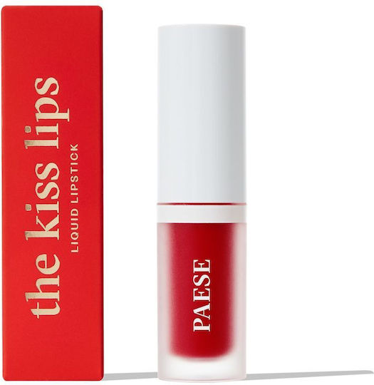 Paese The Kiss Lips Lang anhaltend Flüssig Lippenstift Matt Classic Red #ff0000 3.4ml