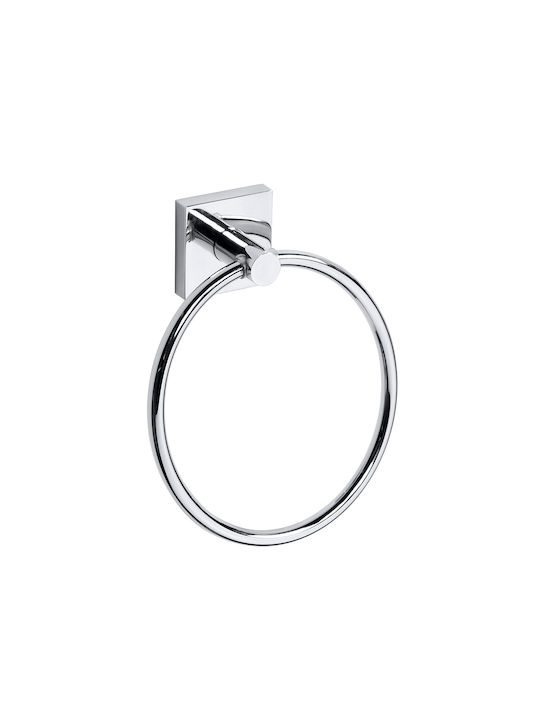 Bemeta Single Wall-Mounted Bathroom Ring ​5x5cm Silver