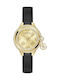 Guess Γυναικείο Ρολόι 34mm Μπαταρίας με Χρυσό Καουτσούκ Λουράκι