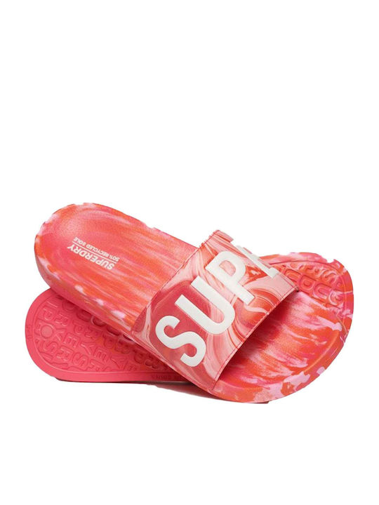 Superdry Slides σε Ροζ Χρώμα