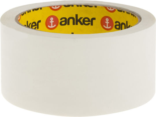 White Plastic Tape 48mm Anker 60m 12 Pcs