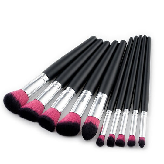 Fraulein38 Professionell Set mit Make-up-Pinseln aus synthetischem Haar 10Stück