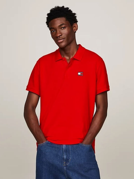 Tommy Hilfiger Men's Short Sleeve Blouse Polo Red