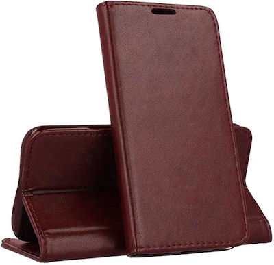 Brieftasche Leder Burgundisch (Moto G84)