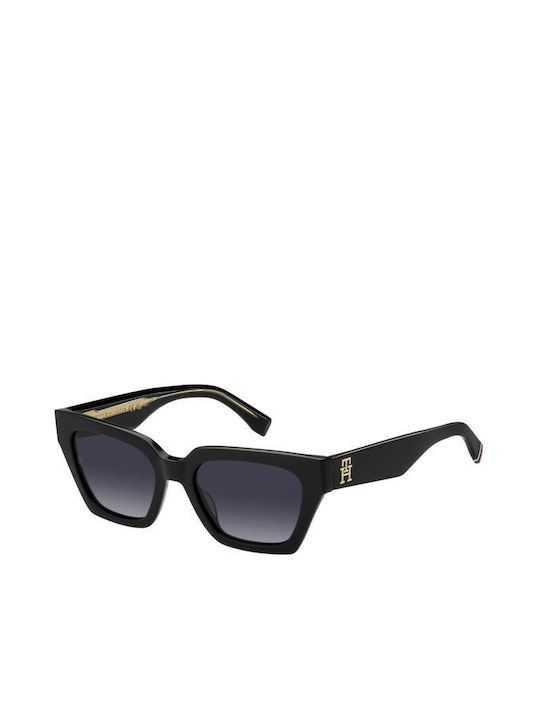 Tommy Hilfiger Sonnenbrillen mit Schwarz Rahmen und Schwarz Verlaufsfarbe Linse TH2101/S 807/9O
