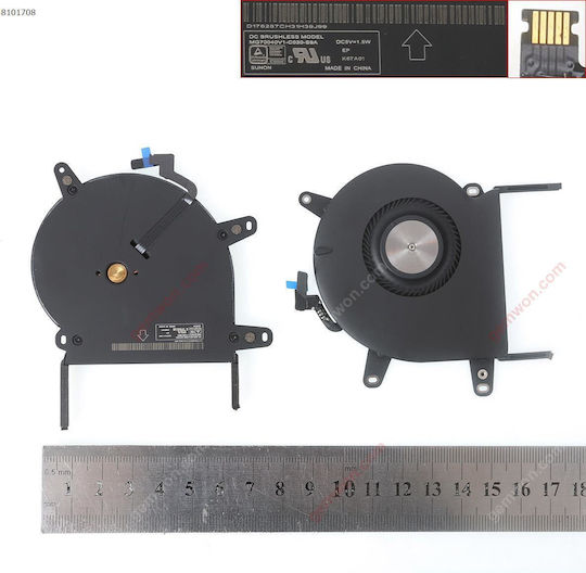 Ανταλλακτικό Ανεμιστηράκι για Laptop Apple MACBOOK A1708 610-00137 923-01168 610-00137 2016