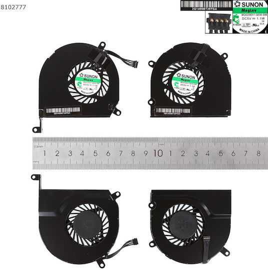 Replacement Laptop Fan for MACBOOK PRO A1286 2008 2009 2010 2011 2012
