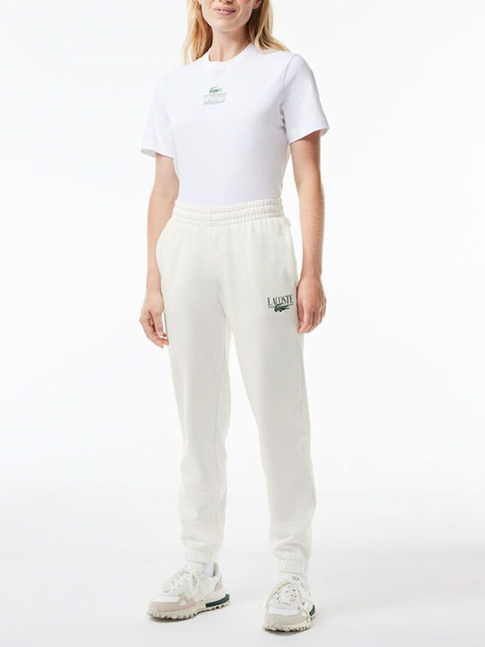 Lacoste Damen-Sweatpants-Set Off White