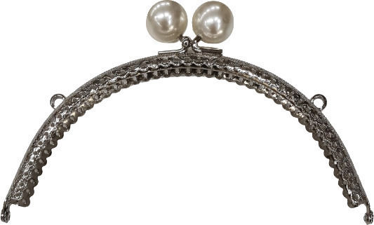 Metal Accessory for Knitted Bag Silver