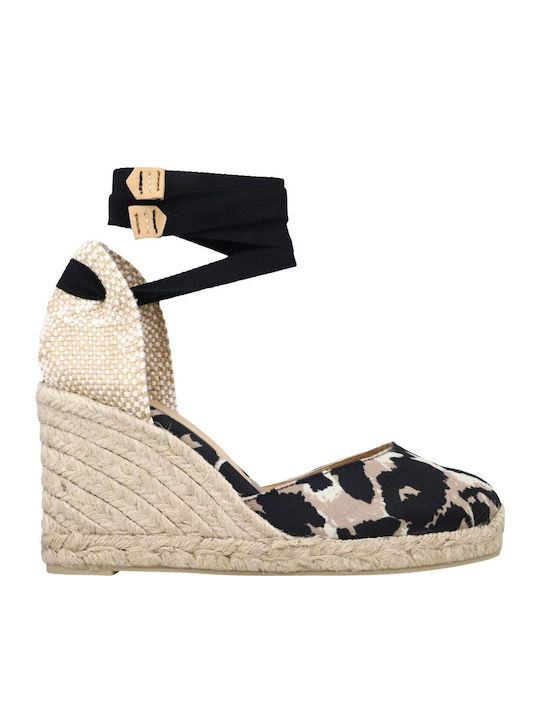 Women's Fabric Platform Espadrilles Black