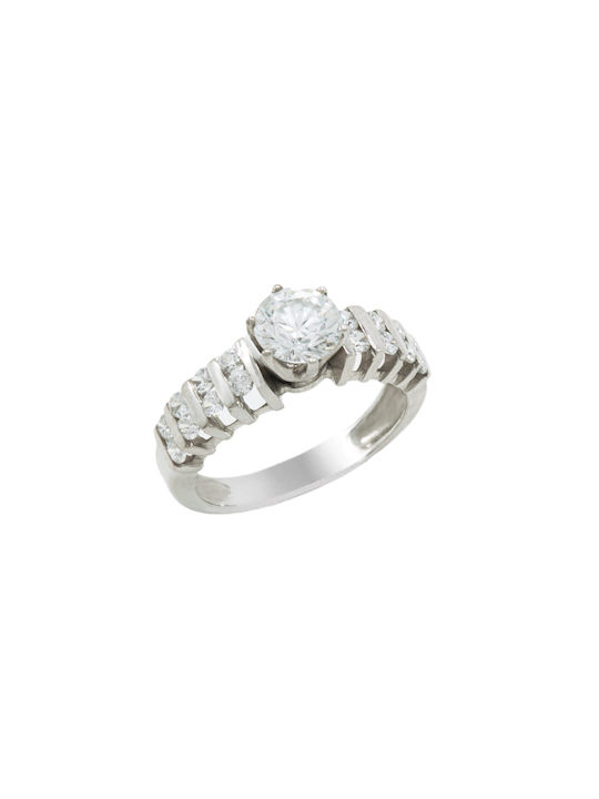 Single Stone from White Gold 14K