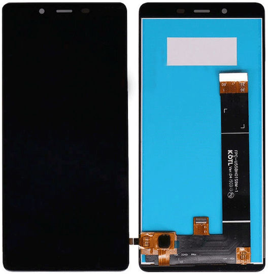 Οθόνη mit Touchscreen für Nokia 1 Plus (Schwarz)