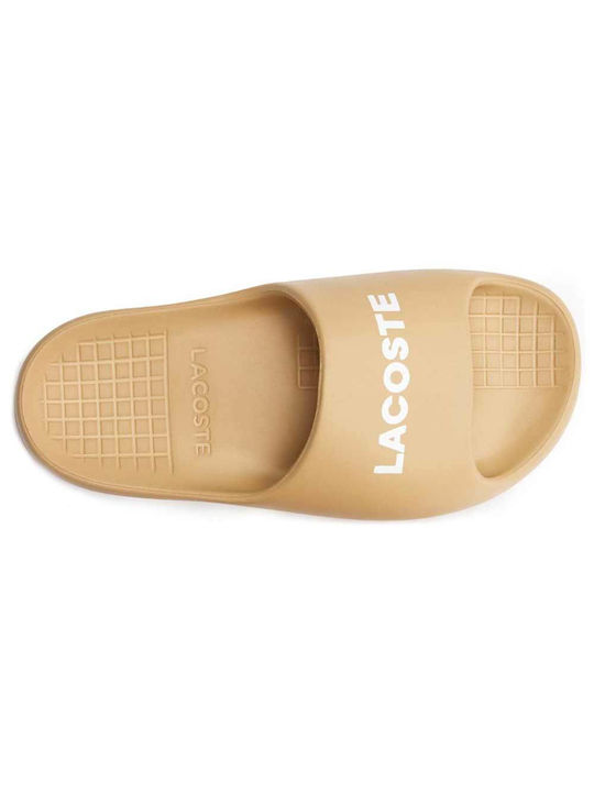 Lacoste Serve Slides σε Μπεζ Χρώμα