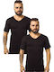 Herren Unterhemden ΜΑΥΡΟ 2Packung