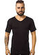 Tricou de corp pentru bărbați Mâneca scurta Negru