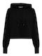 Only Women's Cropped Hooded Sweatshirt Black