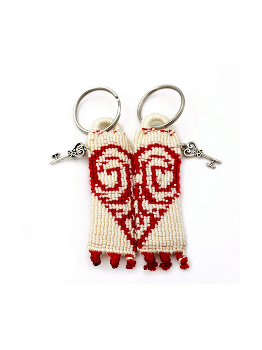 Handmade Knitted Set of Keychains for Couples