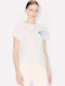 Drawn Flowers Γυναικείο T-shirt Floral Λευκό