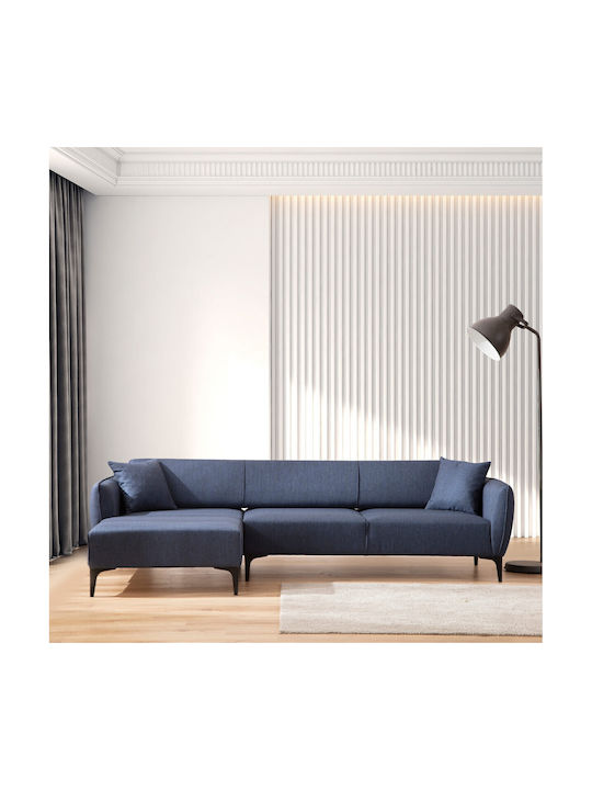 Belissimo Ecke Sofa mit Linker Ecke Blau 270x14...