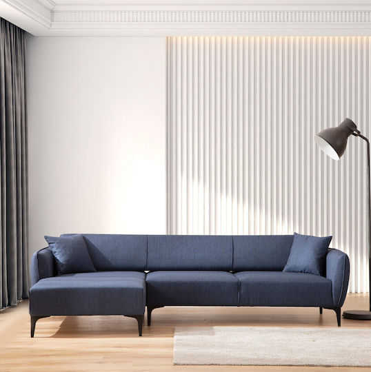 Belissimo Ecke Sofa mit Linker Ecke Blau 270x140x67cm