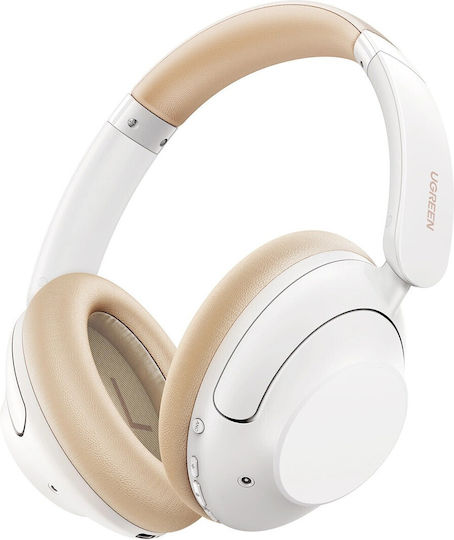 Ugreen HP202 HiTune Max5 Ασύρματα / Ενσύρματα Over Ear Ακουστικά με 90 ώρες Λειτουργίας και Quick Charge Λευκά