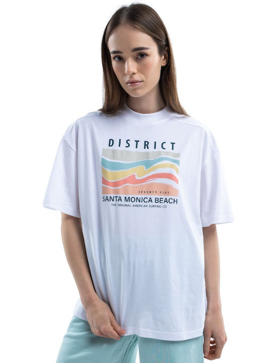 District75 Γυναικείο T-shirt Λευκό