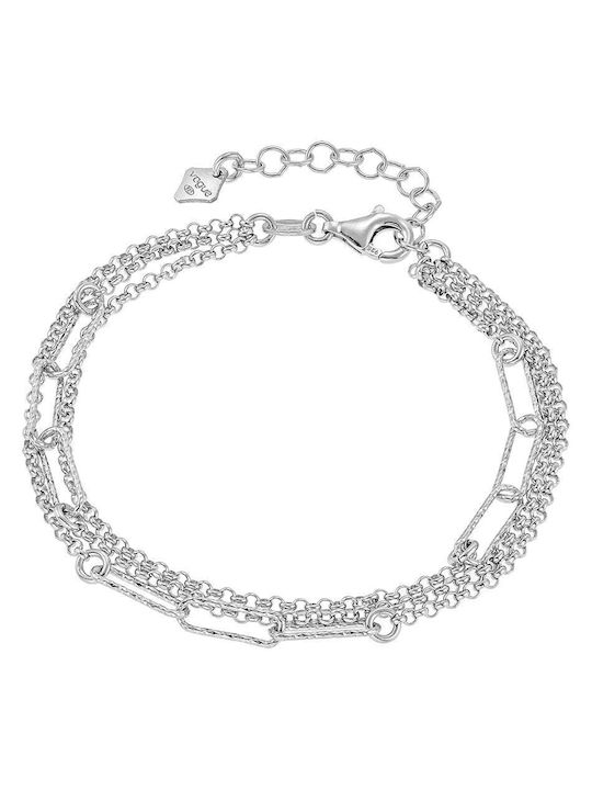 Vogue Damen Armband Kette aus Silber Vergoldet