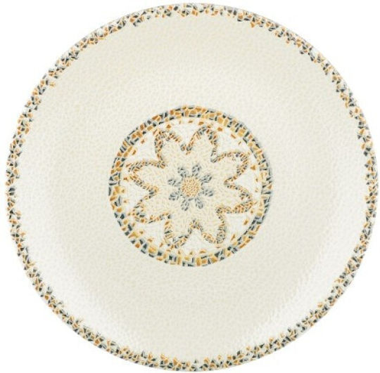 By Bone Plate Shallow made of Porcelain Beige with Diameter 27cm