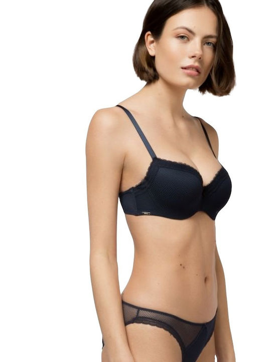 Bra with Light Padding Underwire Blue